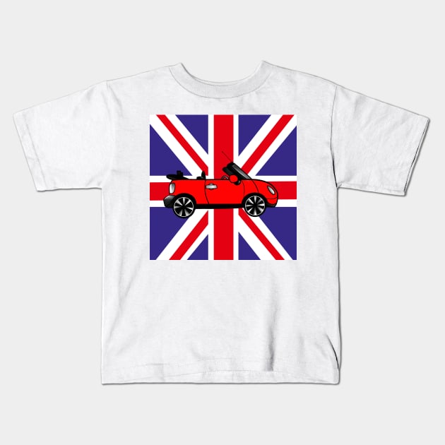 BEEP BEEP Mini, england flag Kids T-Shirt by BeccaKen Designs